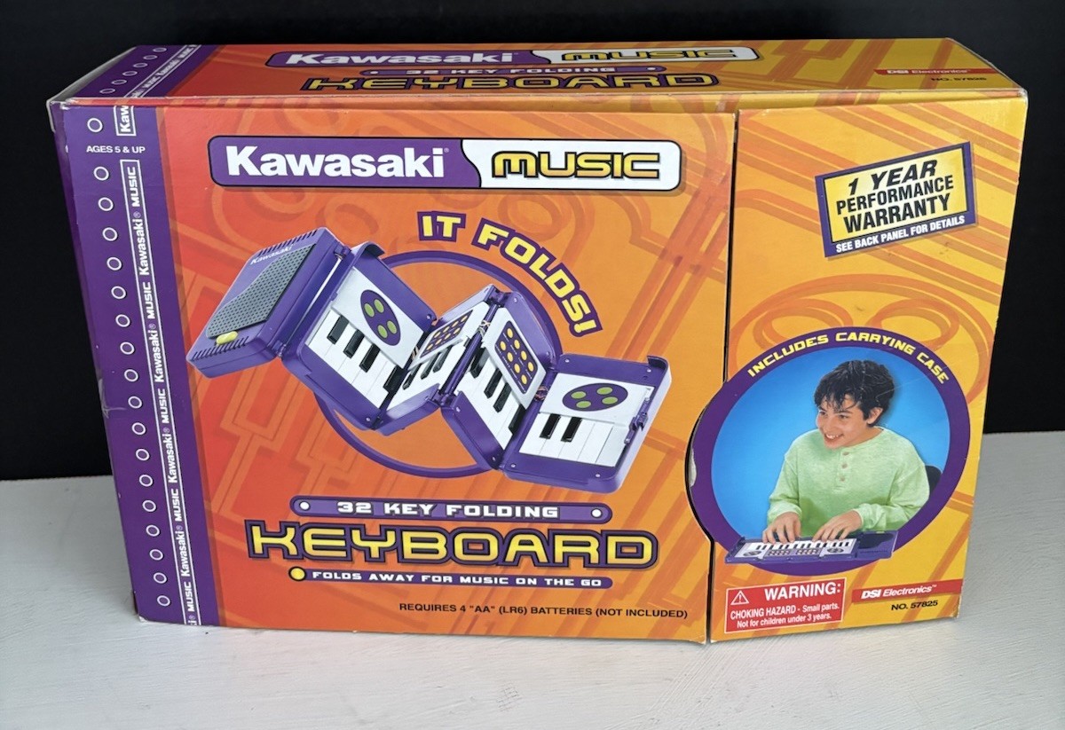 Vintage - Kawasaki Music 32 Key Folding Keyboard Model 57825 New Sealed In Box