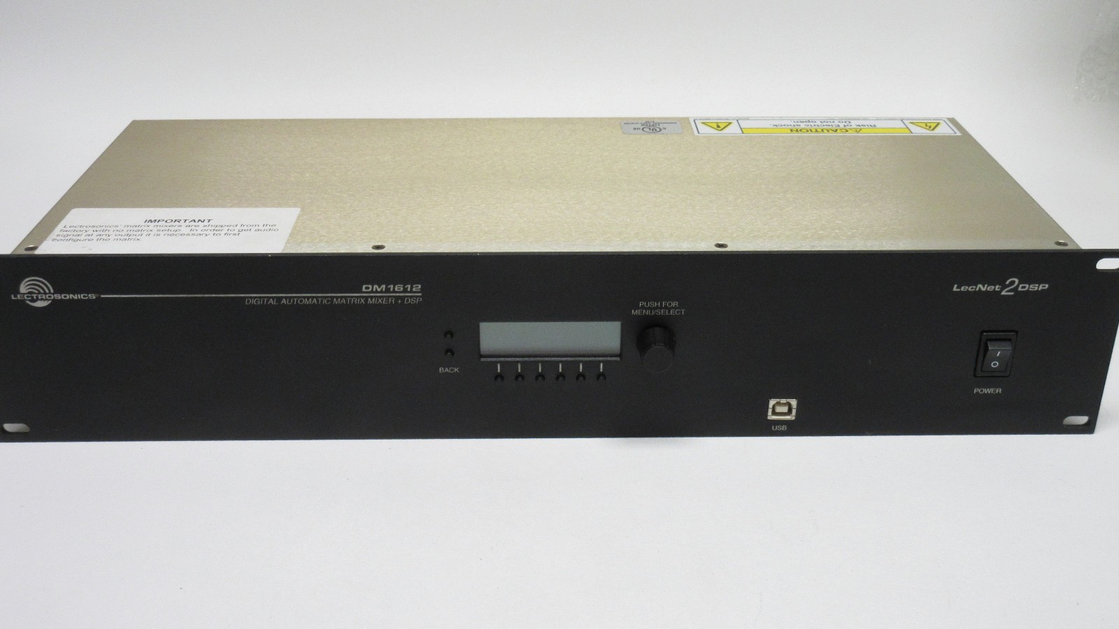 Lectrosonics DM1612 DSP Matrix Digital Automatic Mixer, Power ON and Menu VIDEO!