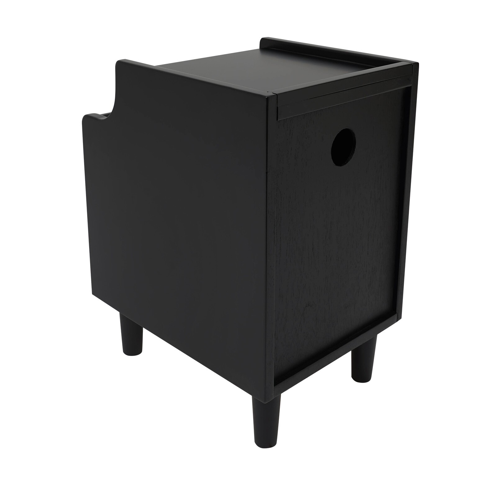 2-Tier Bedroom Storage Cabinet Nightstand with 2 Drawers Modern Bedside Table