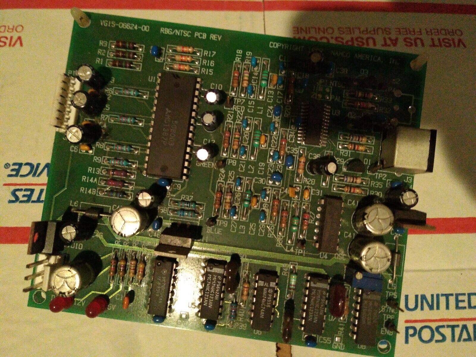 time crisis 2 arcade deluxe projector monitor converter pcb working #1021