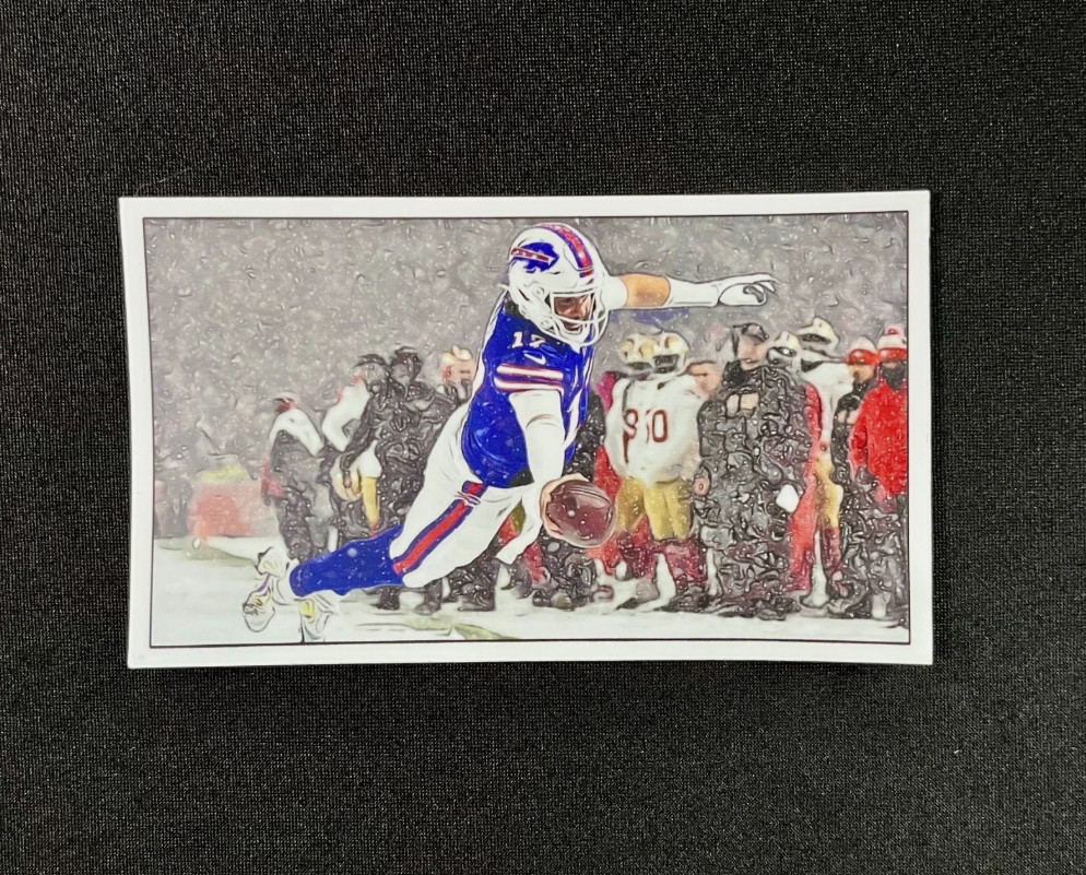 Buffalo Josh Allen Iconic Snow Dive Bills Fan Waterproof Vinyl Car Decal