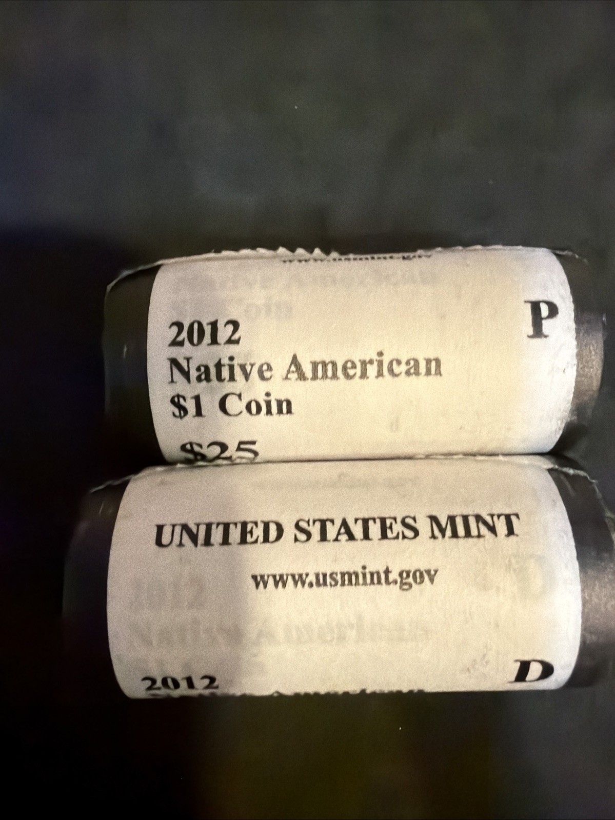 2012 P & D Native American $1 Dollar Sacagawea 2 Roll Set $50 US Mint Horses! 🐴