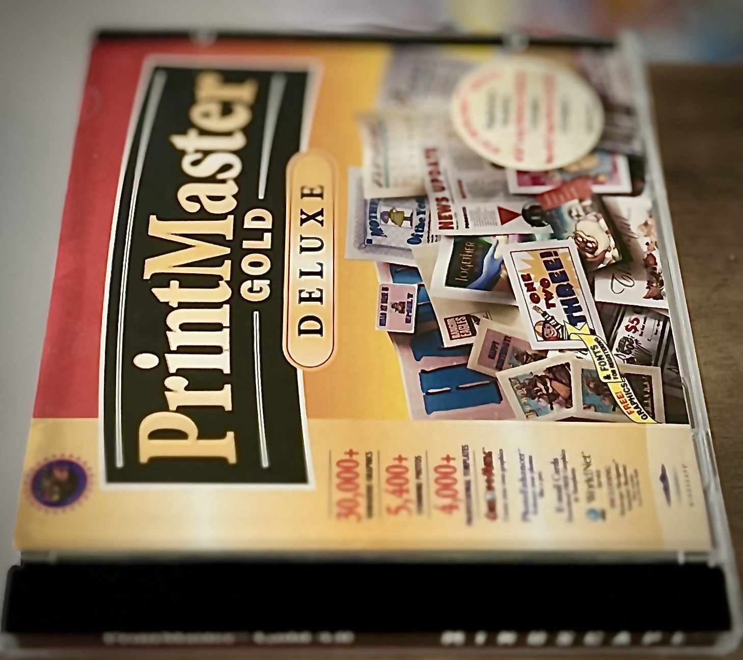 PrintMaster Gold Deluxe 4 PC CD-ROM Mindscape Vintage Windows 3 / 95 Complete