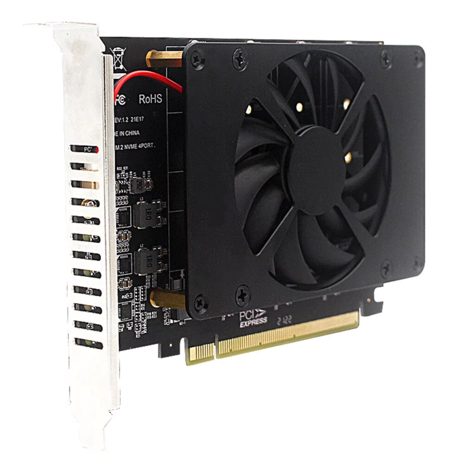 Adapter Card NVME M.2 MKEY PCIE 3.0/4.0 4*32Gbps SSDs Upgrading Accessories