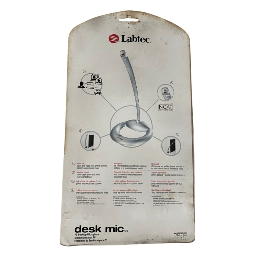 Labtec Desk Mic PC Desktop Microphone *New*