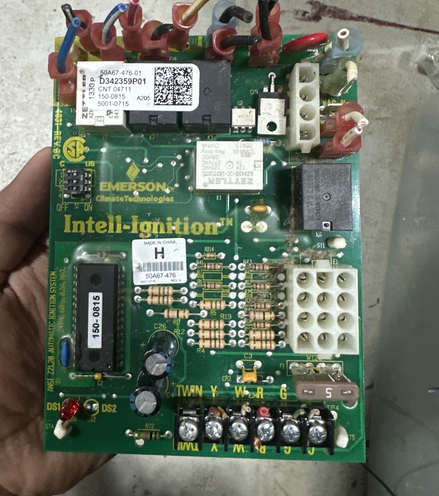 Used -  Emerson D342359P01 Furnace Control Circuit Board 50A67-476-01