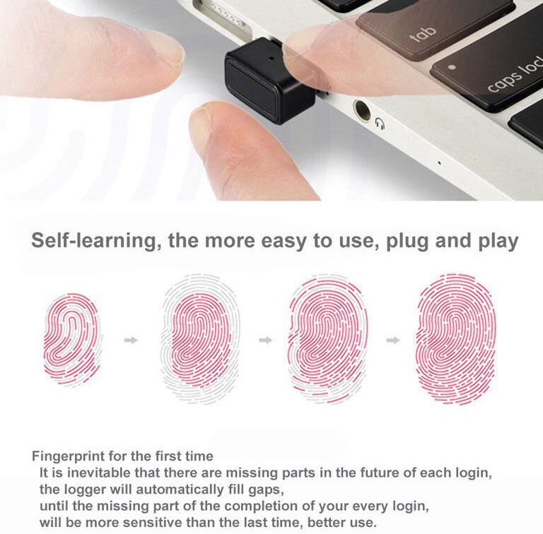 Mini Capturing PC Fingerprint Scanner Laptop Security Key Computer USB Interface