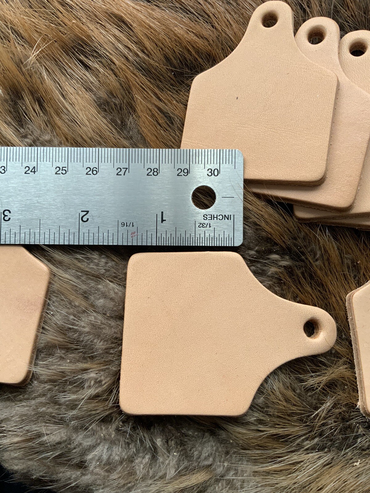 leather cow tag key fob blanks, 8 Ounce Veg Tan, Tooling, Craft, Fobs, Set Of 50