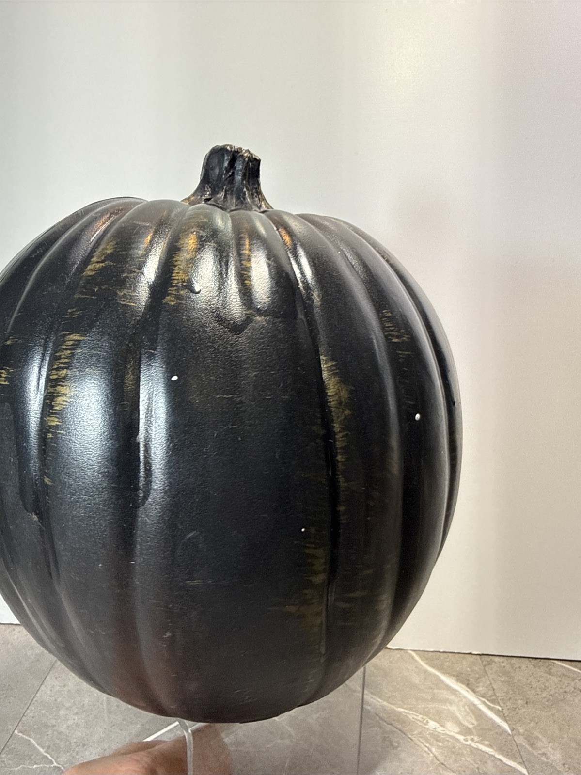 Gemmy Motion Activated Fortune Teller In Black Pumpkin Talking Color Changing 9”