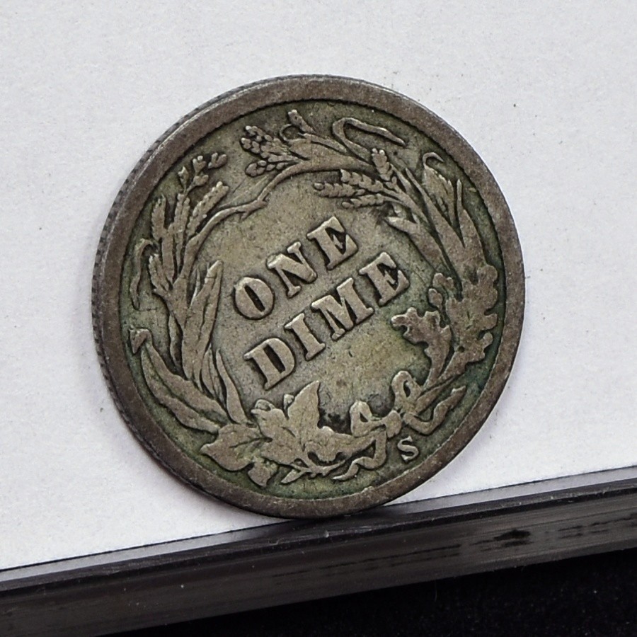 1915-S Barber Dime - VG Details, Cleaned (#61634-L)