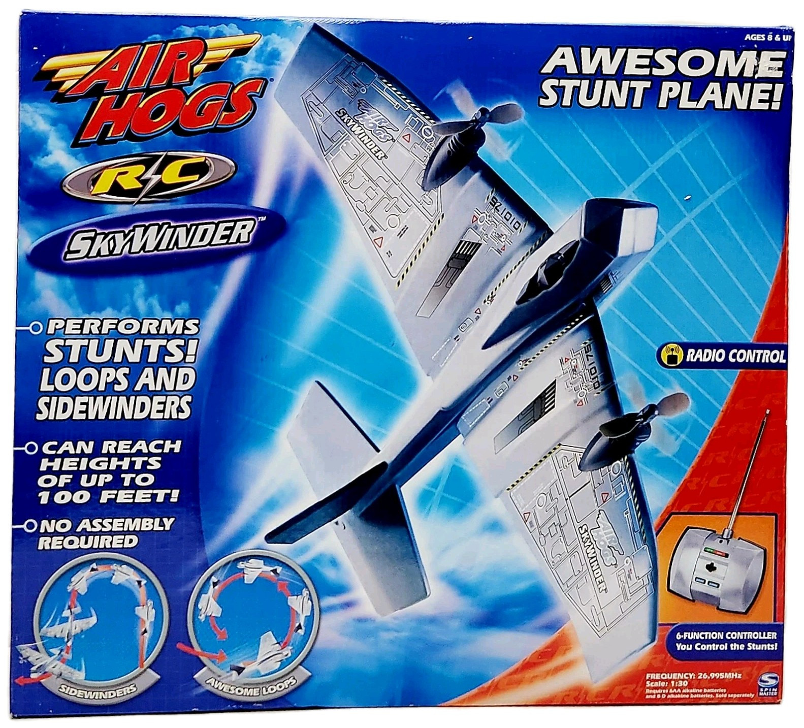 Air Hogs Radio Control R/C Sky Winder Heights Up To 100 Feet Vintage 2003 Age 8+