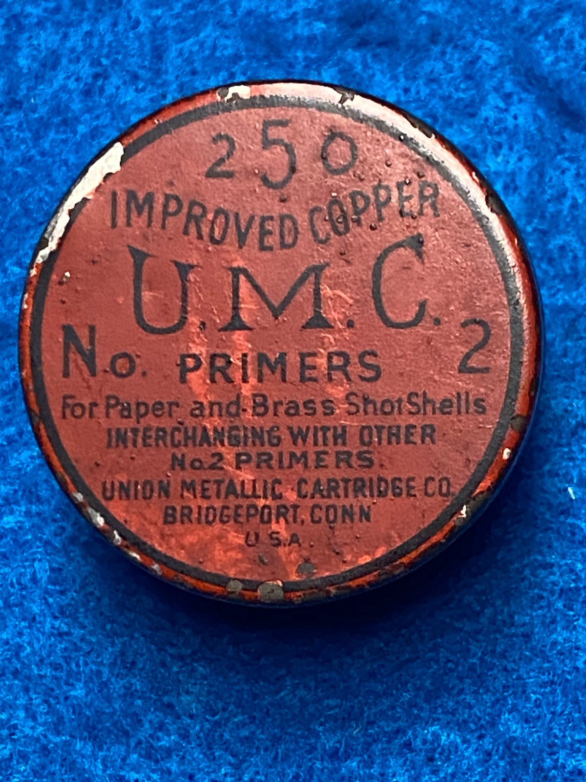 Vintage Late 1860’s U.M.C. Improved Copper #2 Primers - EMPTY