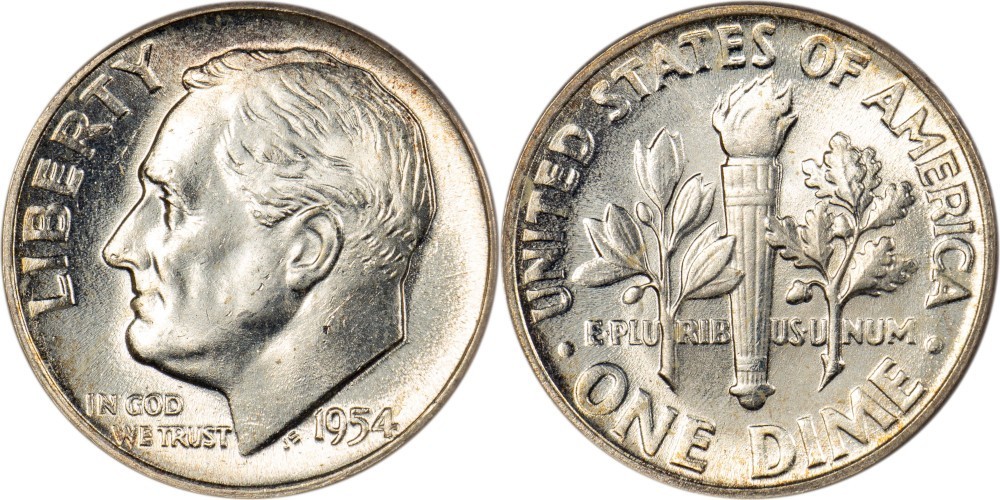 1954 Roosevelt Dime - CH BU!