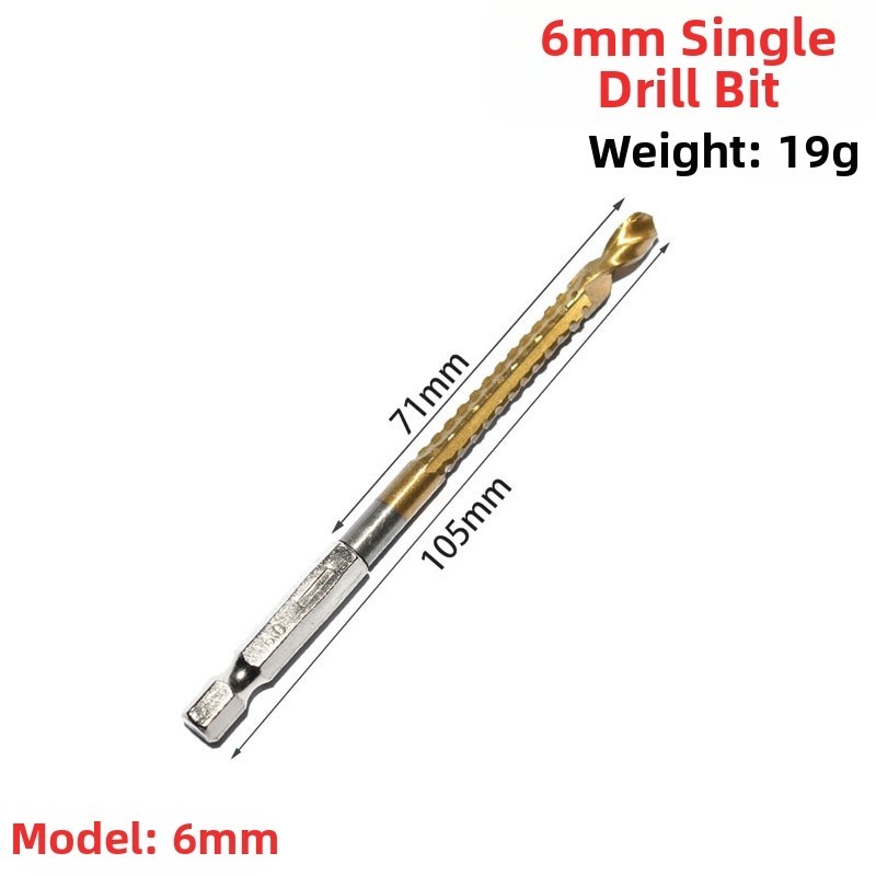 Titanium Coated HSS Drill Bits Set 6 Piece for Accurate and Fast Drilling