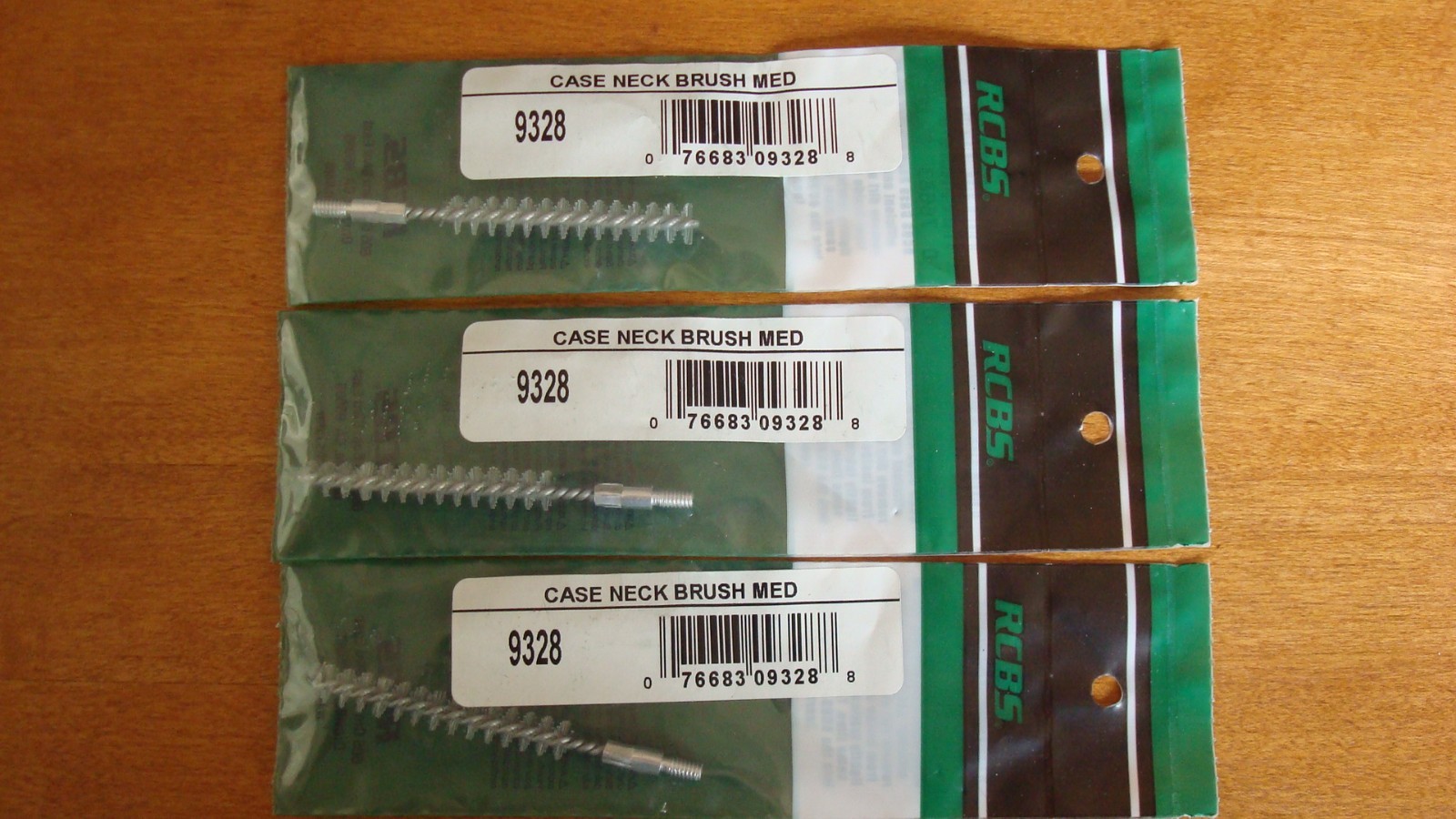 3 NEW RCBS Case Neck Brushes Medium Size #9328