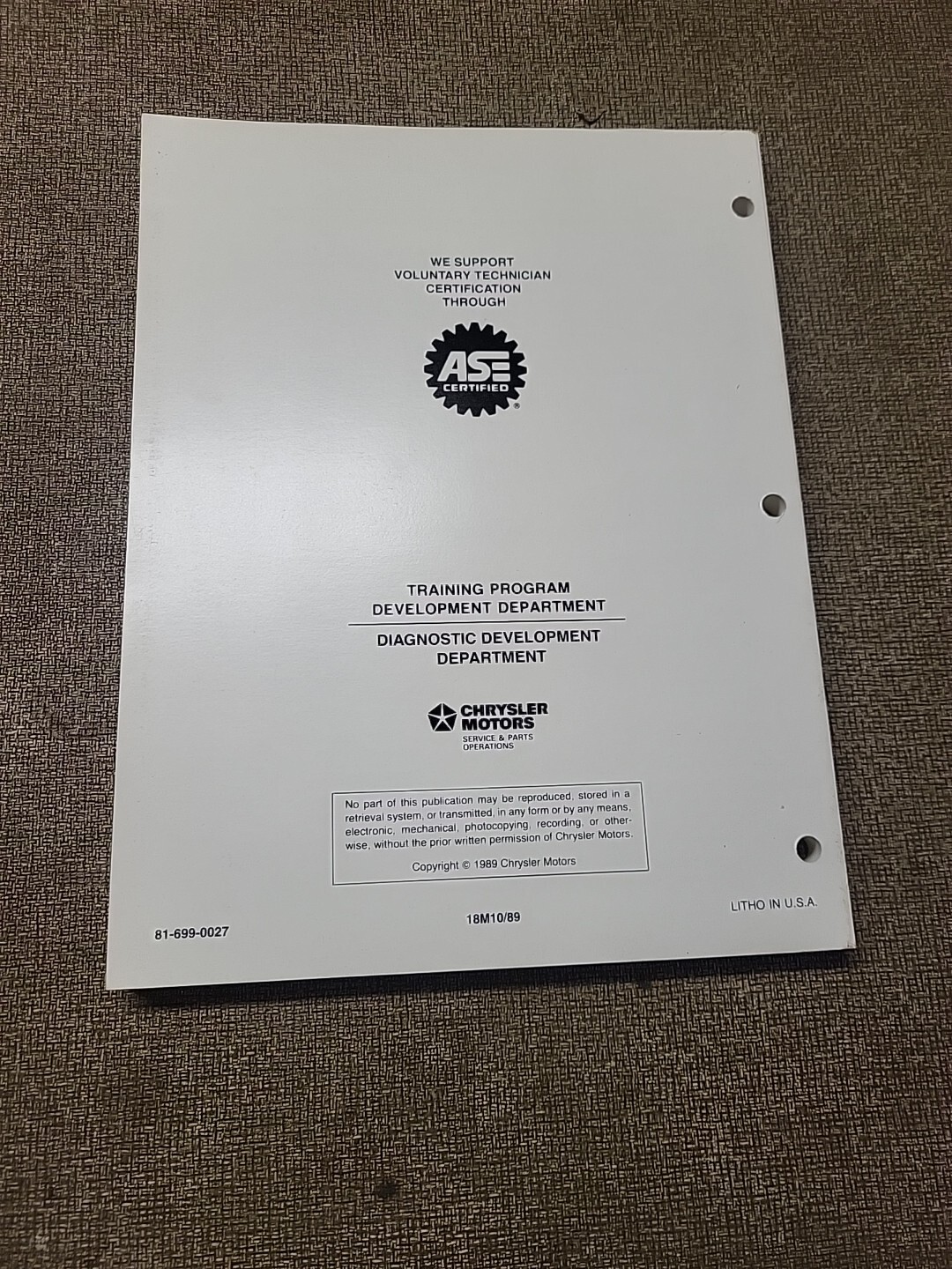1990 Chrysler Plymouth/Dodge/Eagle (MMC) 1.5L SOHC 1.6L DOHC E.F.I. Manual