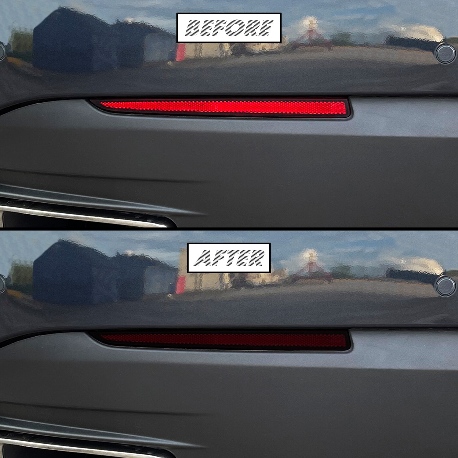 FOR 13-20 Lincoln MKZ Rear Reflector SMOKE Precut Vinyl Tint Overlays