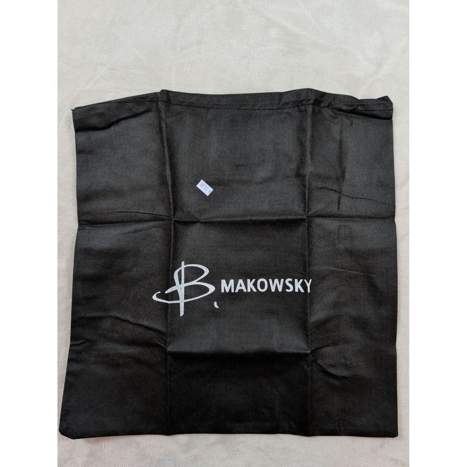 B. Makowsky Black Handbag Dust Bag Logo Protective Storage Cover Accessory