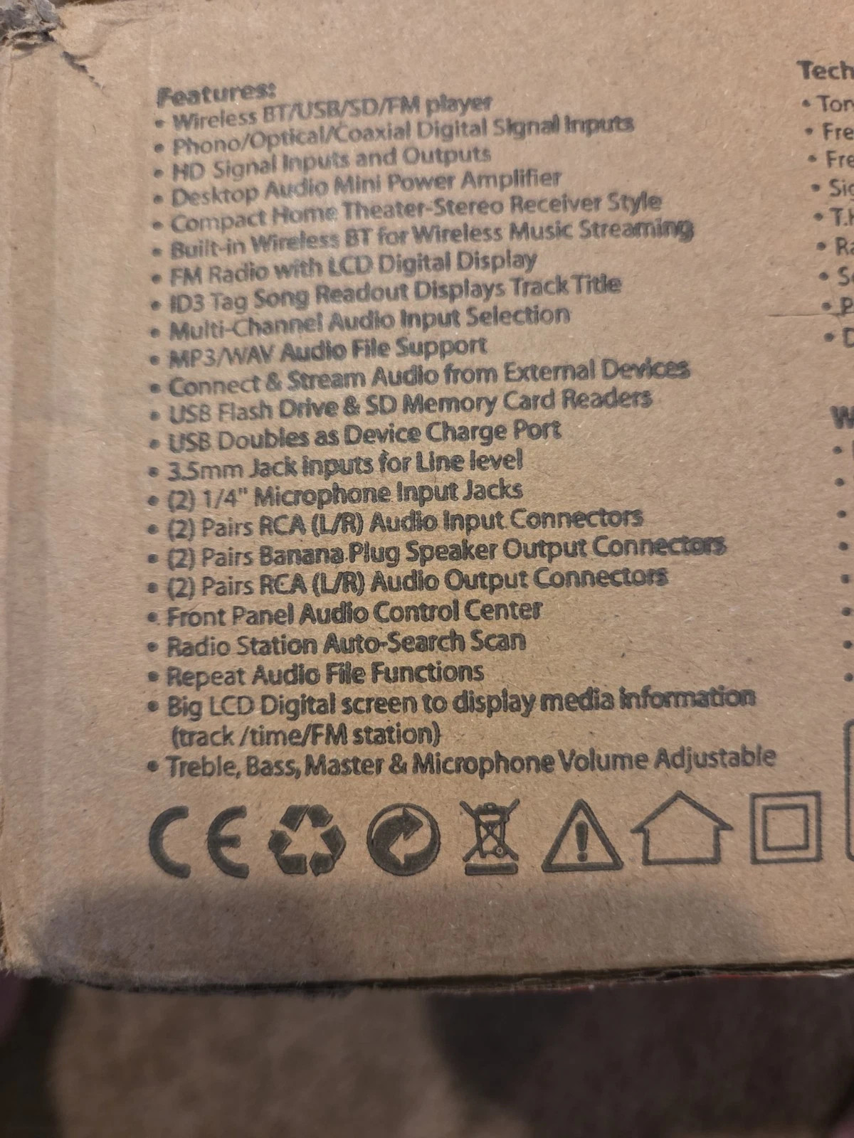 Pyle Wireless Bluetooth Home Stereo Amplifier - Multi-Channel 200W PDA9HBU
