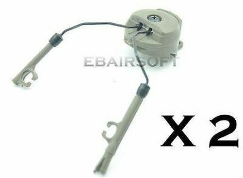 Airsoft FMA PT Rail Helmet Adapters Set Green Od Fg Ops Peltor Headphones