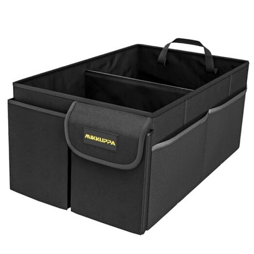 Car Trunk Organizer - 50L Collapsible Trunk Organizer, Medium - No Lid Black