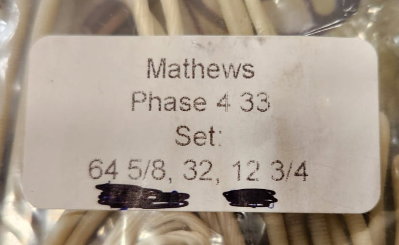New Mathews Phase 4 33 FirstString String and Cable Set - White/Cream