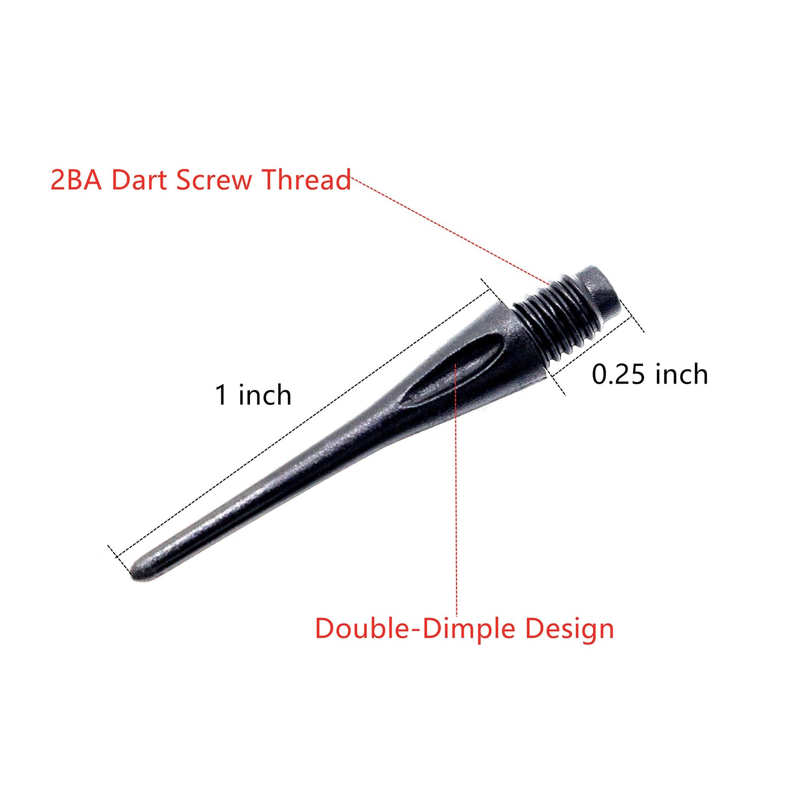 2BA Thread Plastic Tip Dart Points 500 Pack Soft Dart Tips Replacement Plasti...