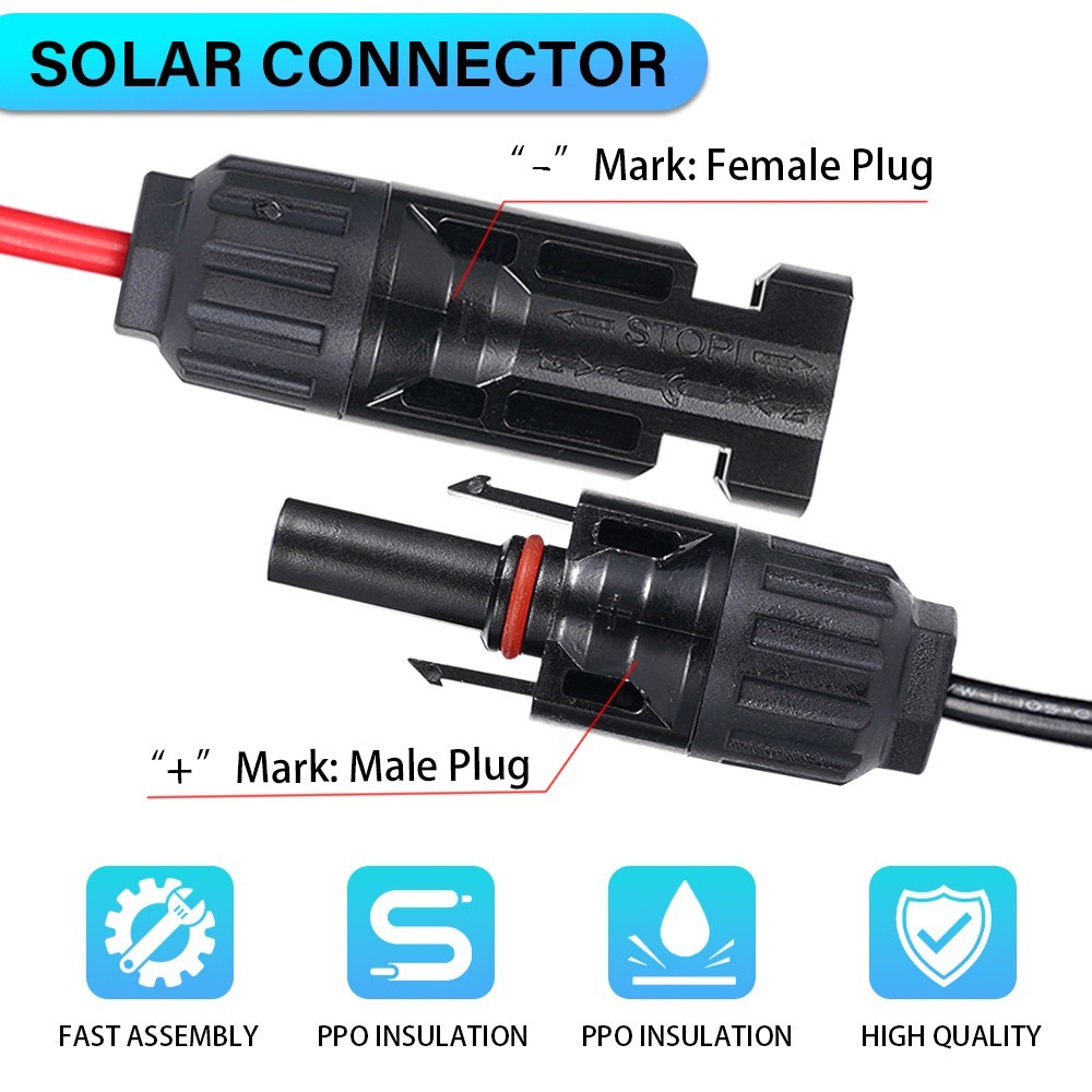 3ft/1m Solar Panel Extension Cable XT60 DC5521 DC7909 Connector Solar Panel Wire