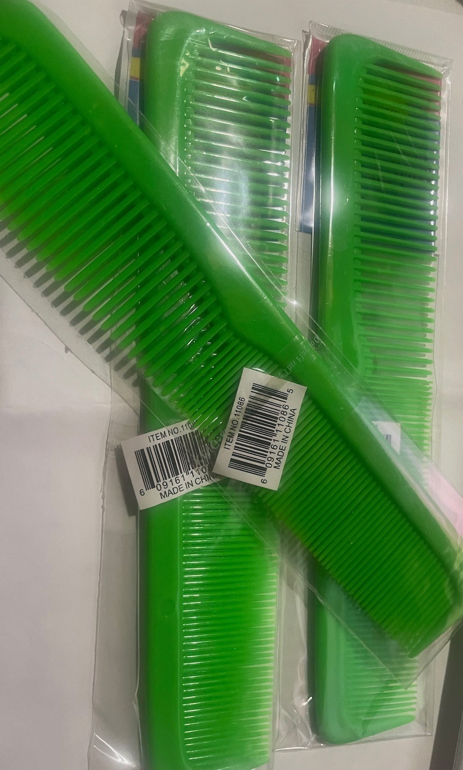 GREEN 9" Green Comb Bright FUN color! Breakable BIG