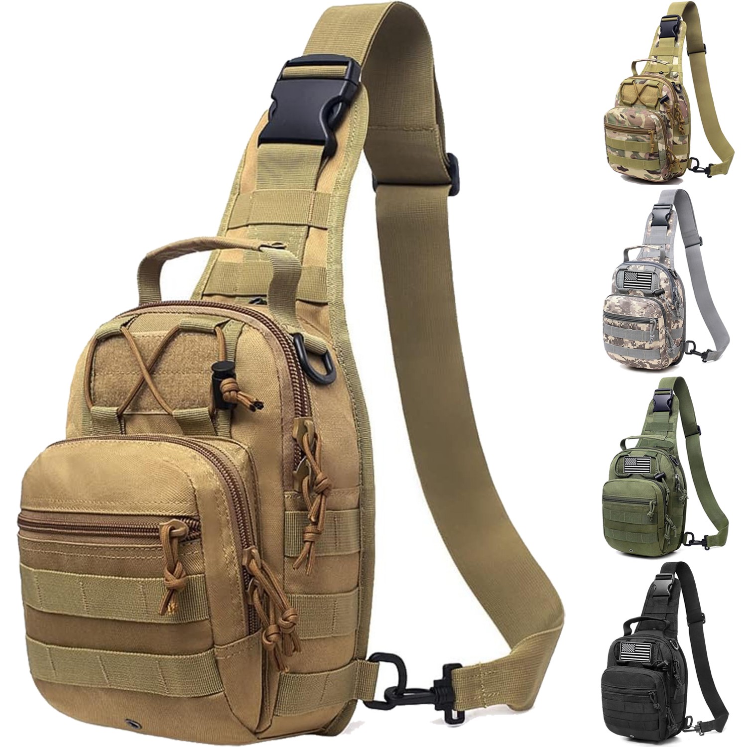 Tactical Sling Backpacks Military Concealed Carrier Shoulder Crossbody Backpacks