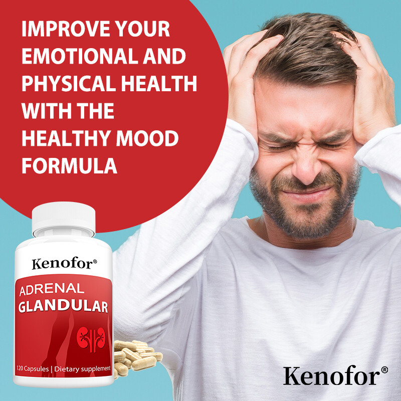 Adrenal Glandular Supplement Balances Emotional Health Improves Stress 120 Pills