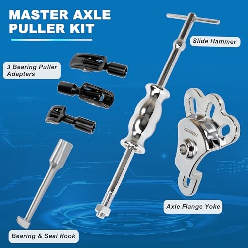 Rear Axle Bearing Remove Puller Tool Kit, Slide Hammer and Bearing Remover Set