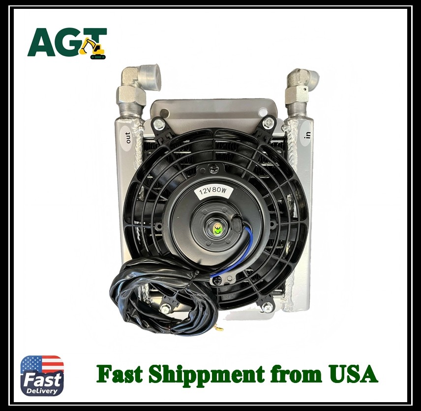 AGT Radiator Plus Hydraulic Oil Cooler Fan H12/QH12 Mini Excavator Attachment