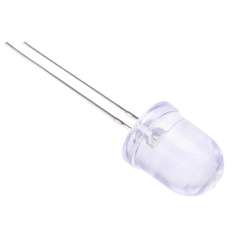 10 x Red 10mm LED Water Clear 2200mcd 20°
