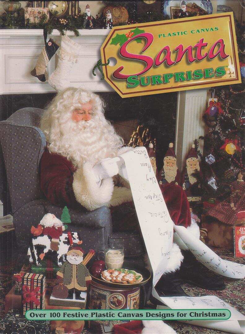 HB PLASTIC CANVAS SANTA SURPRISES OVER 100 DESIGNS
