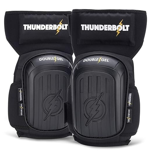 Thunderbolt TB-003 Professional Knee Pads for Work with Double Gel