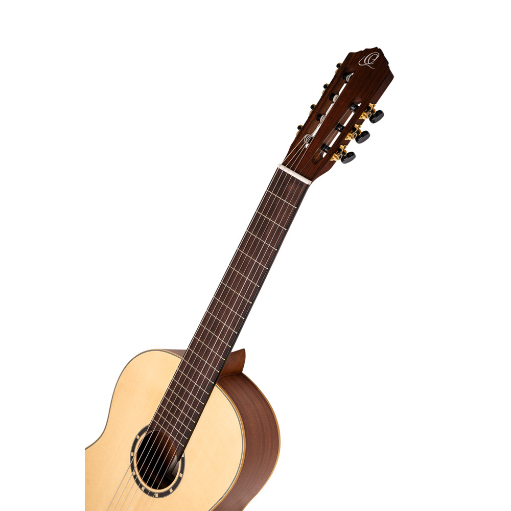 Ortega R133-7 - Pro 7-String Solid Top Nylon Classical Guitar w/ Bag