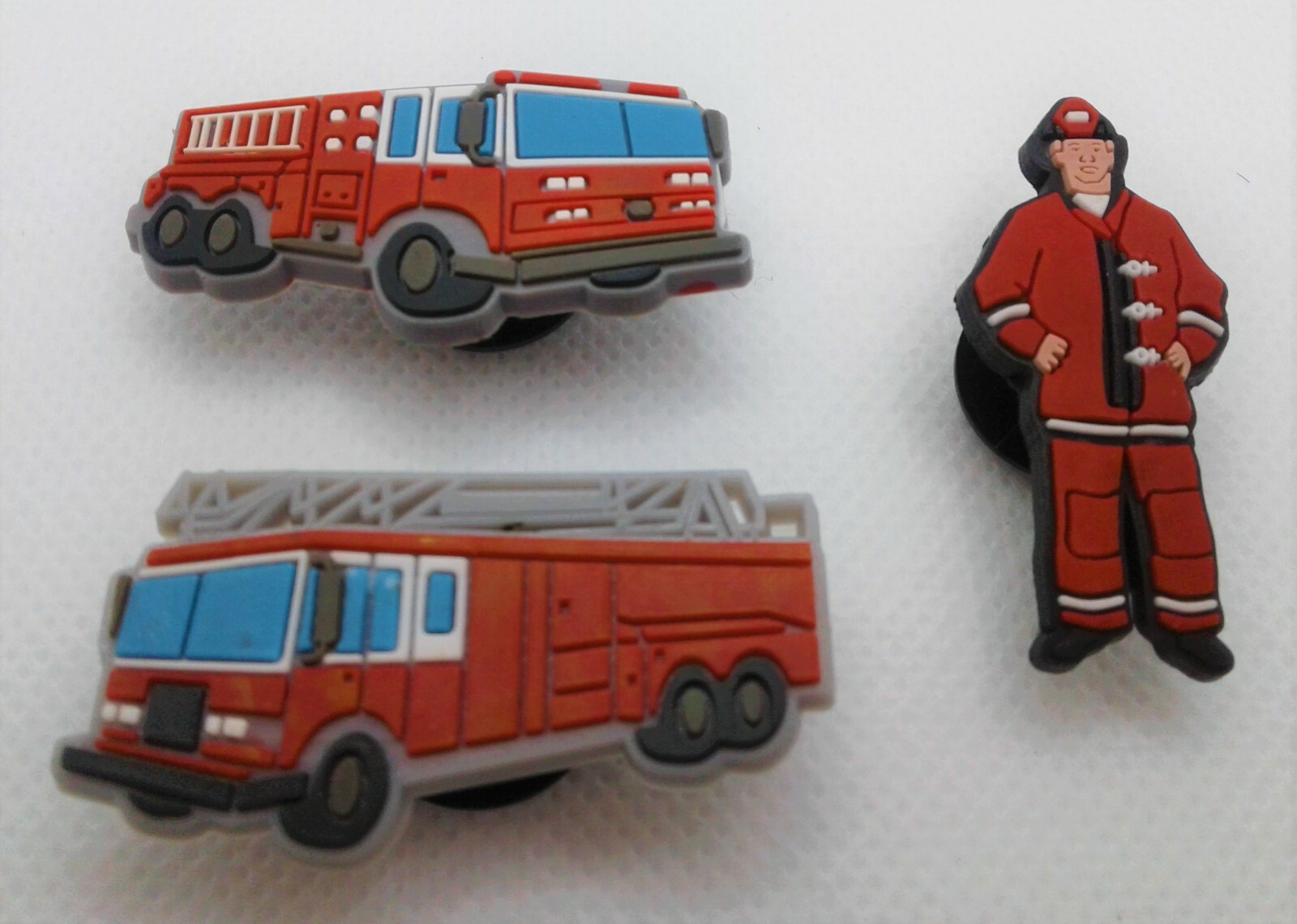 Shoe Dads Shoe Charms: FIRE TRUCK - 3 PIECE SET - NEW