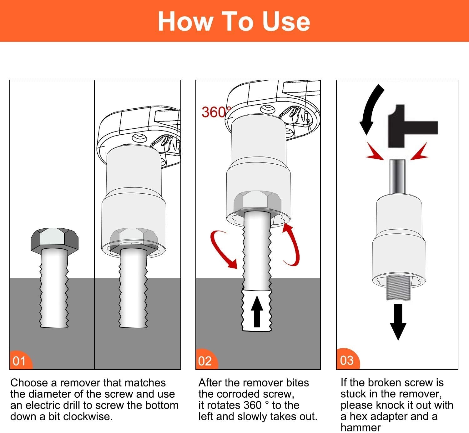 9PCS Lug Nut Extractor Set - 1/2" Drive Impact Socket Remover for Damaged Bolts