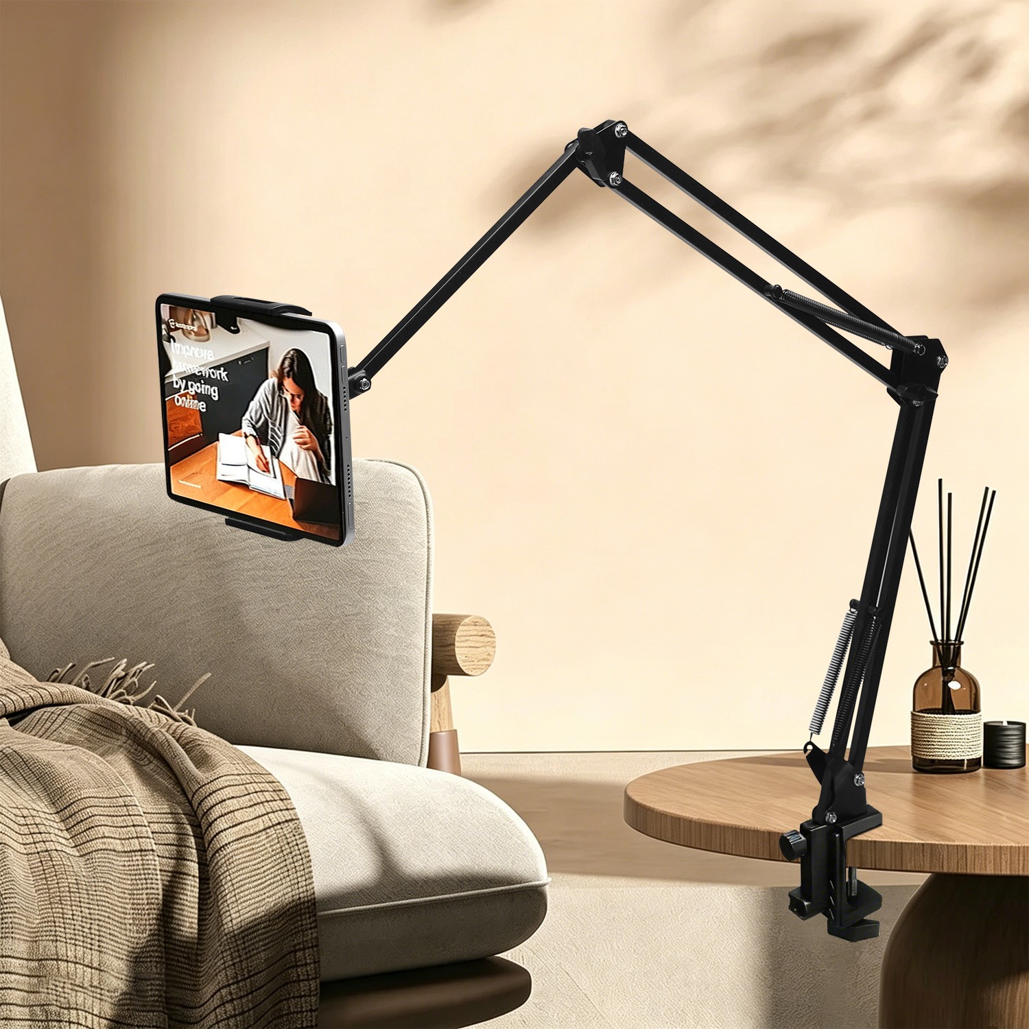 Adjustable Cantilever Stand, Foldable Extension Support for Phone & Tablet, Bed