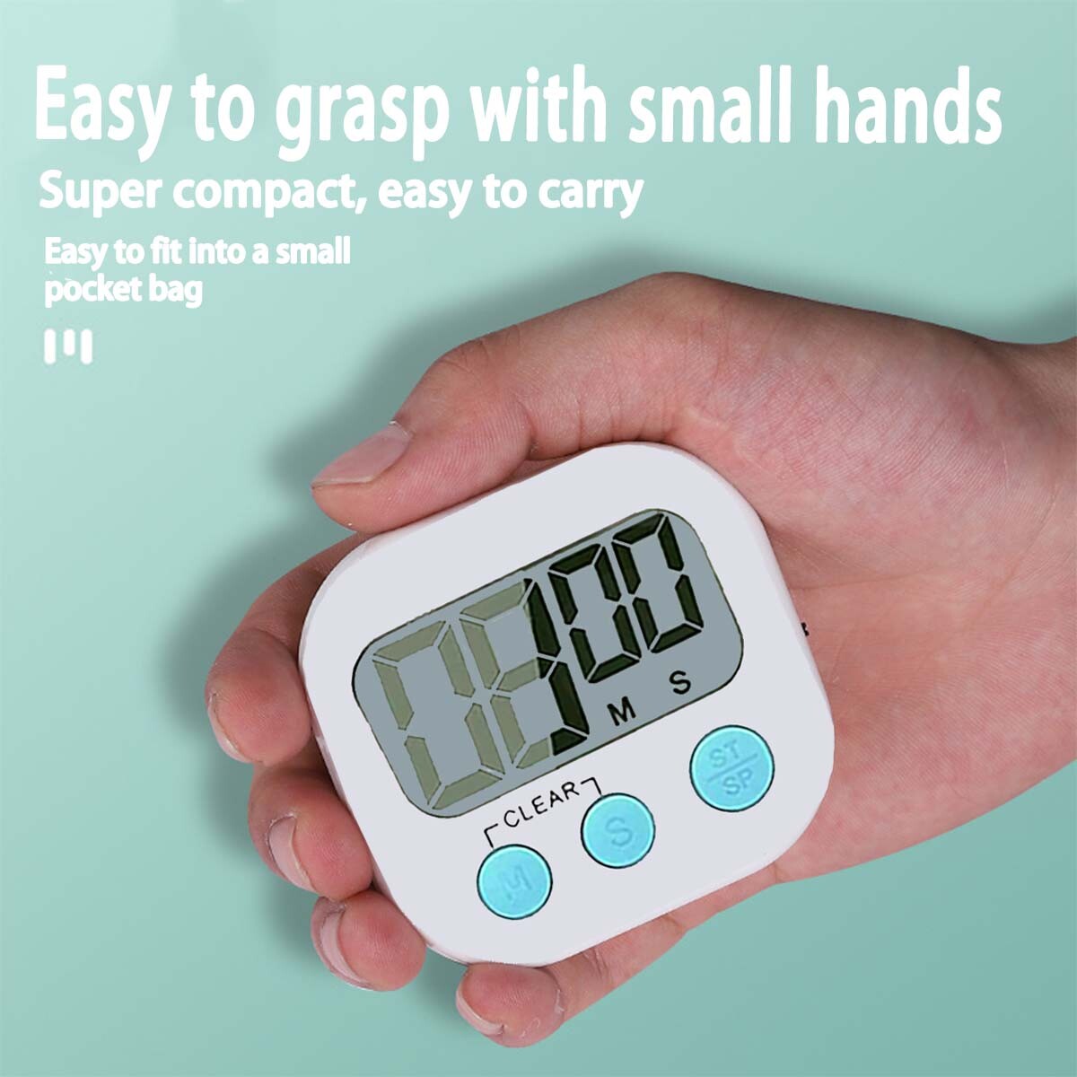Large LCD Digital Kitchen Cooking Timer Count Down Up Clock Loud Alarm Magnetic
