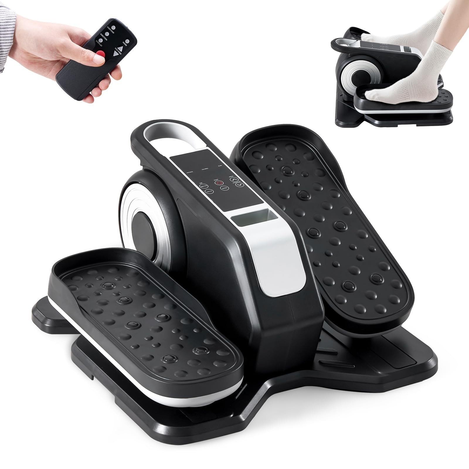 OLIXIS Under-Desk Elliptical– Mini Pedal Exerciser, Quiet, Adjustable Speed, LED