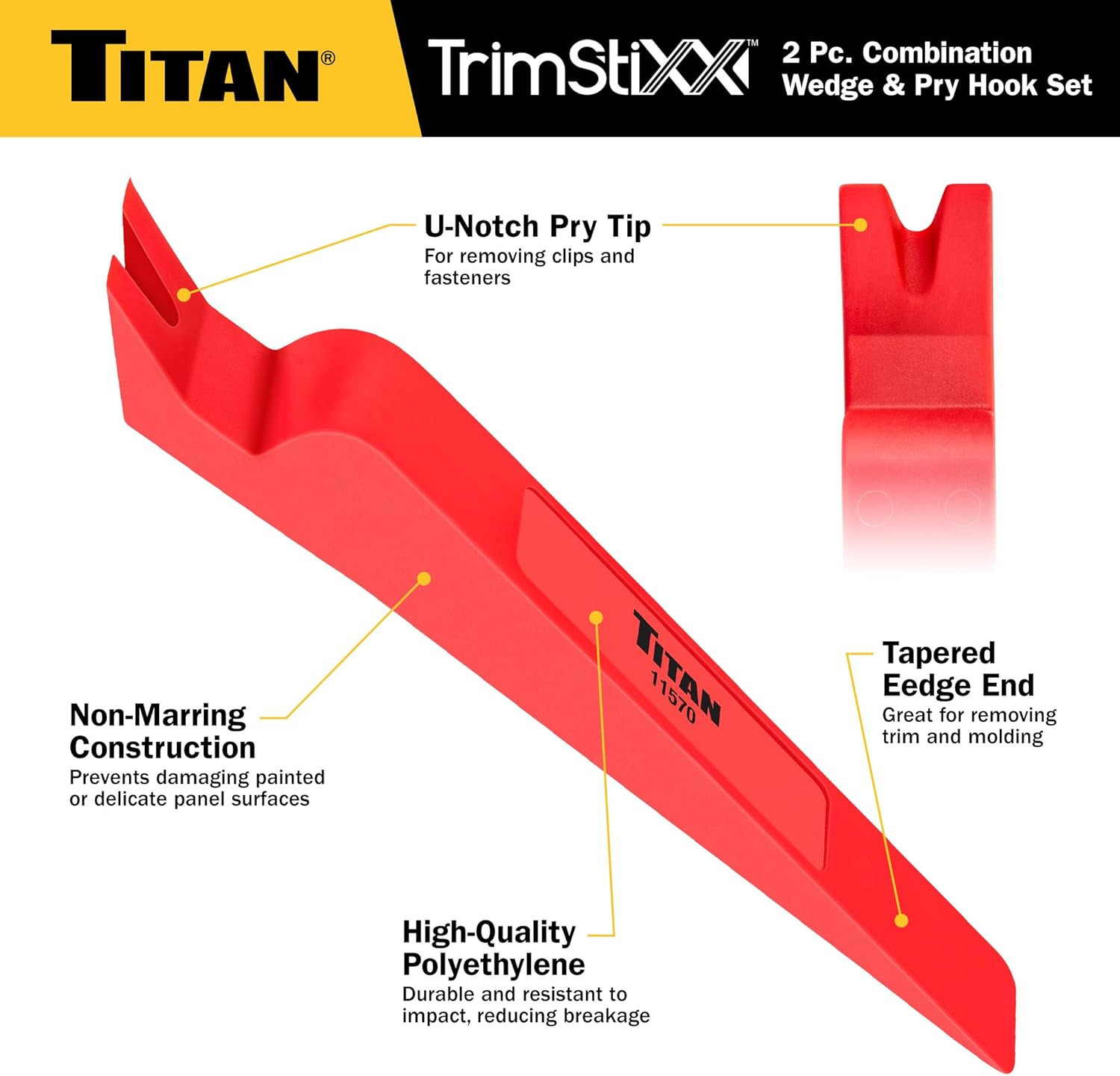 11568 2-Piece Combination Wedge and Pry Hook Set