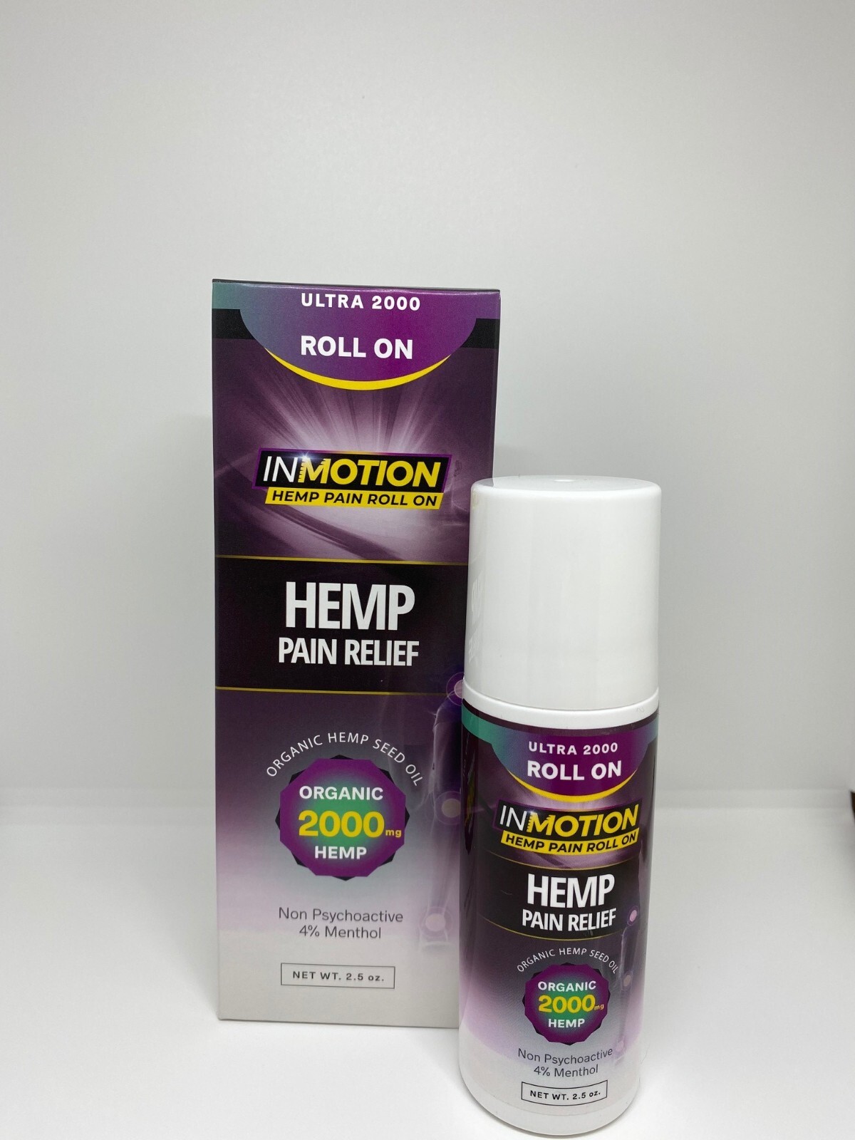 Inmotion 2000 mg Hemp Roll On for Pain - Premium Ultra Strength