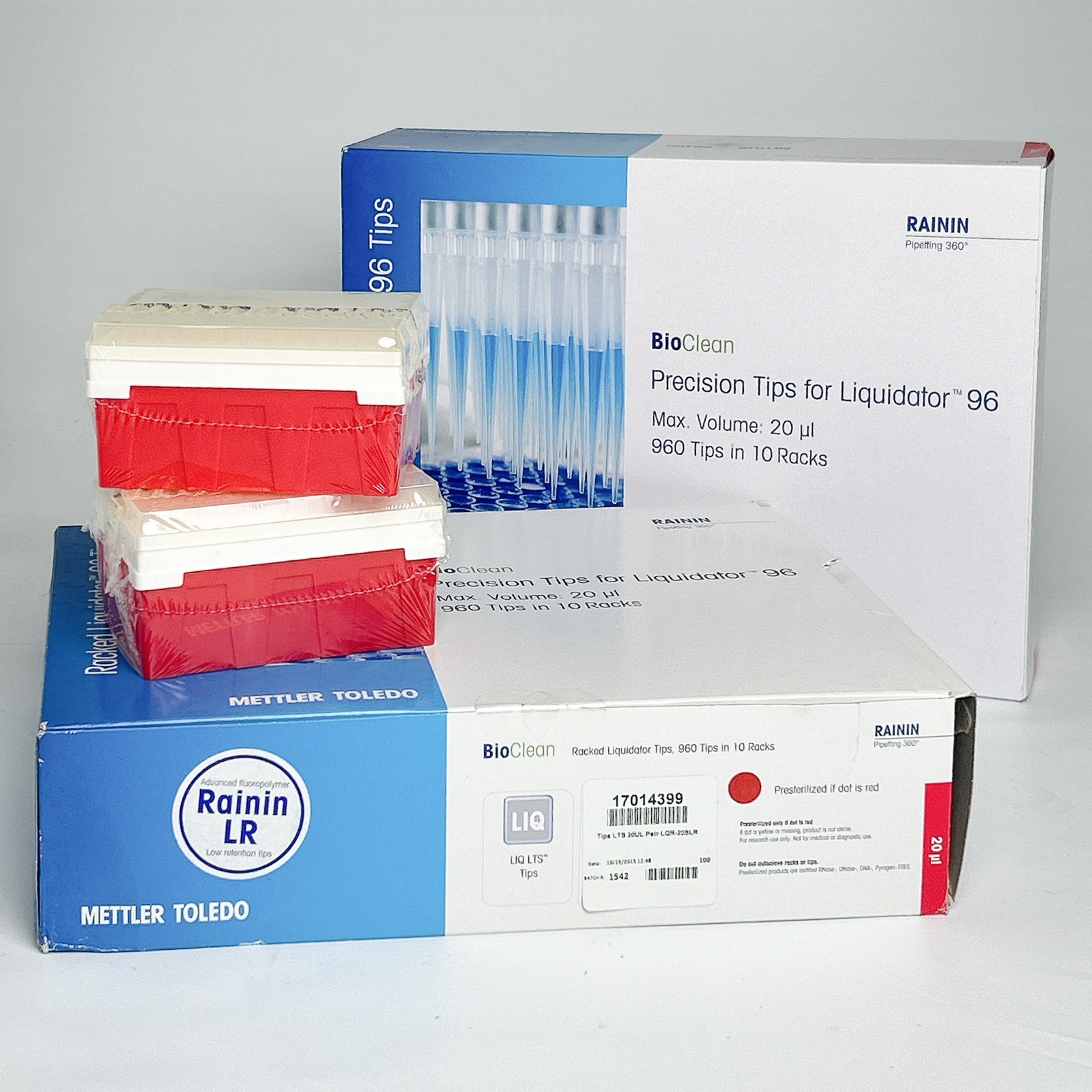 New Mettler Toledo Rainin LQR LTS 20uL LS 960A/10 17014399 960tips, 10+9 racks