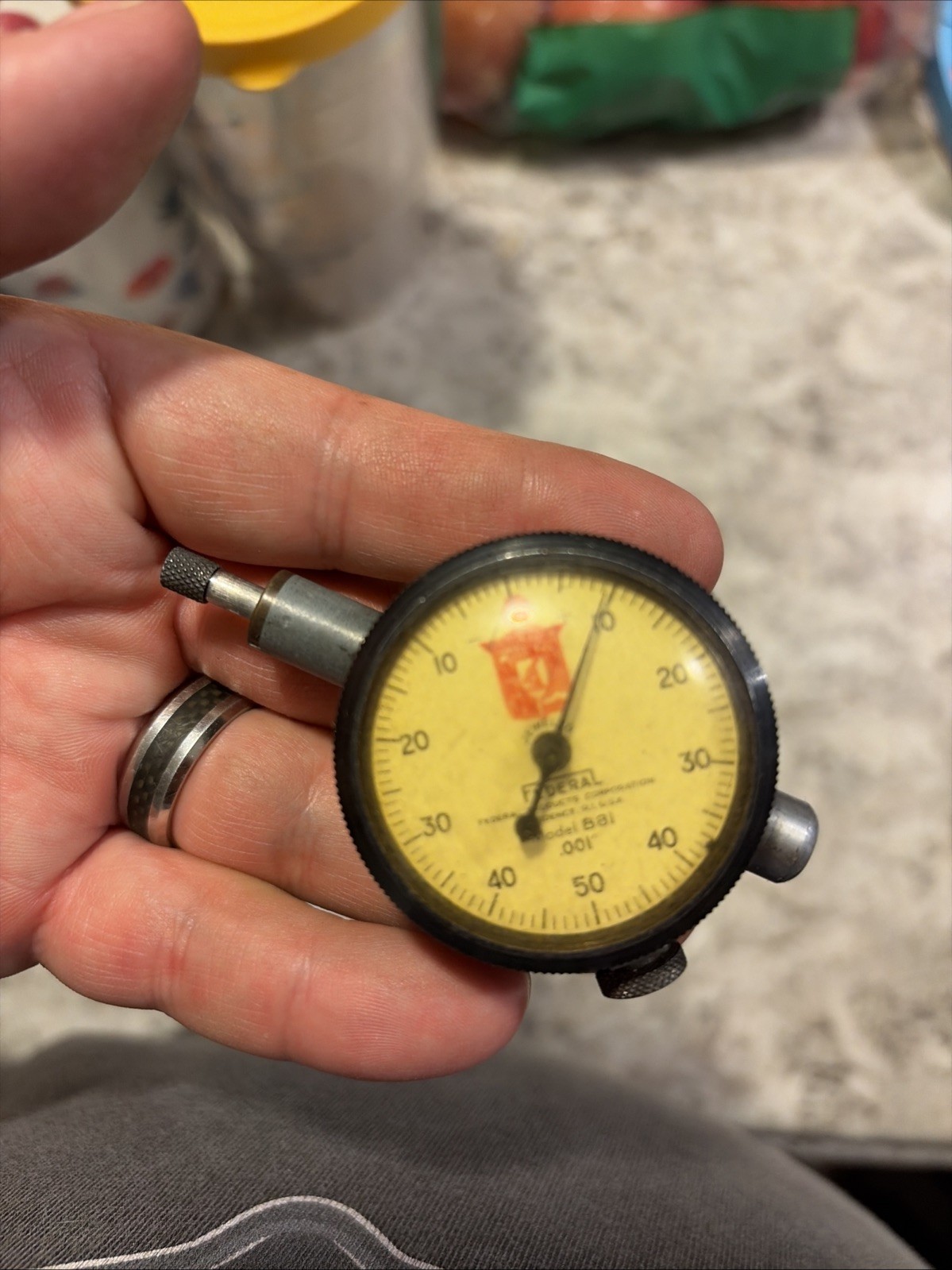 Vintage Federal Dial Indicator Gauge Gage .001"USA Model B81