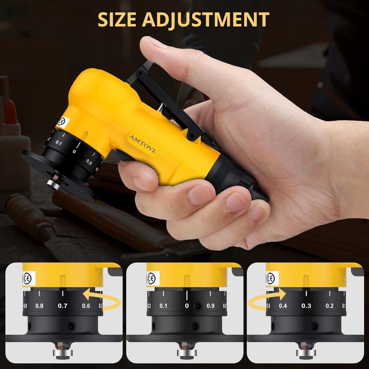 Air Chamfer Tool - Mini Pneumatic Chamfering Machine, 30000 RPM Pneumatic Cha...