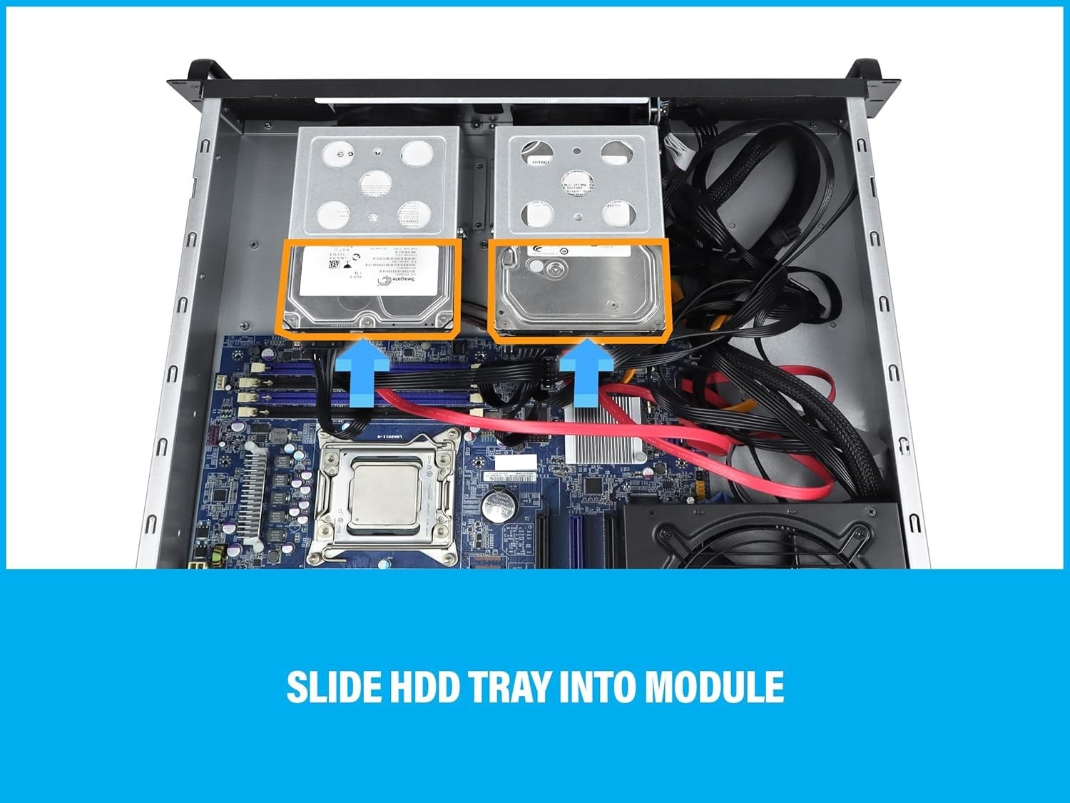 Server Components 3U Chassis, 6X 3.5 Bays, 2X USB 3.0, Black
