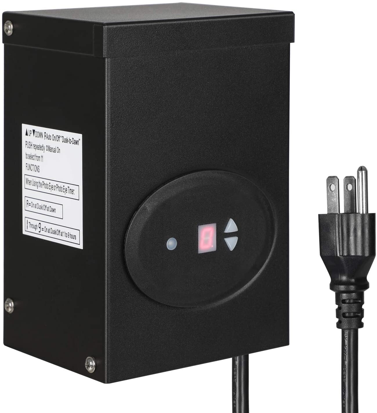 DEWENWILS 120W Outdoor Low Voltage Transformer with Timer and Photocell