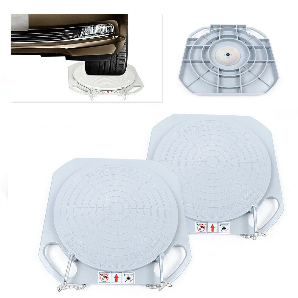 2pcs 5 Ton Front End Wheel Alignment Turntable Plate 360?? Rotating Plate Table